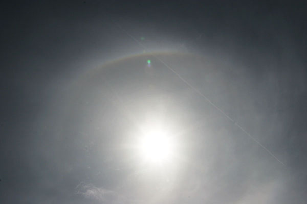 fragment of circumscribed halo and 22° halo